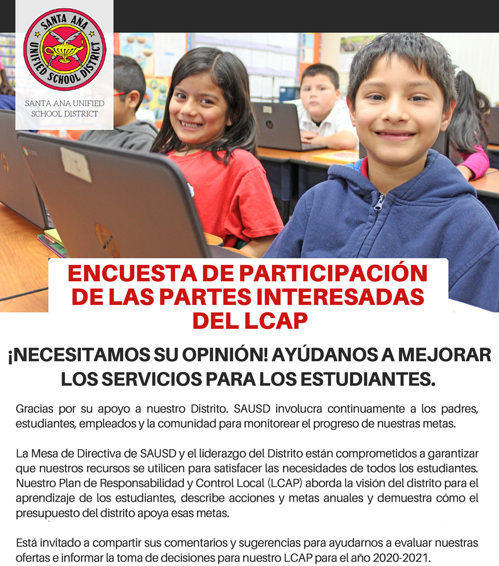Encuesta de participacion de las partes interesadas del LCAP. 